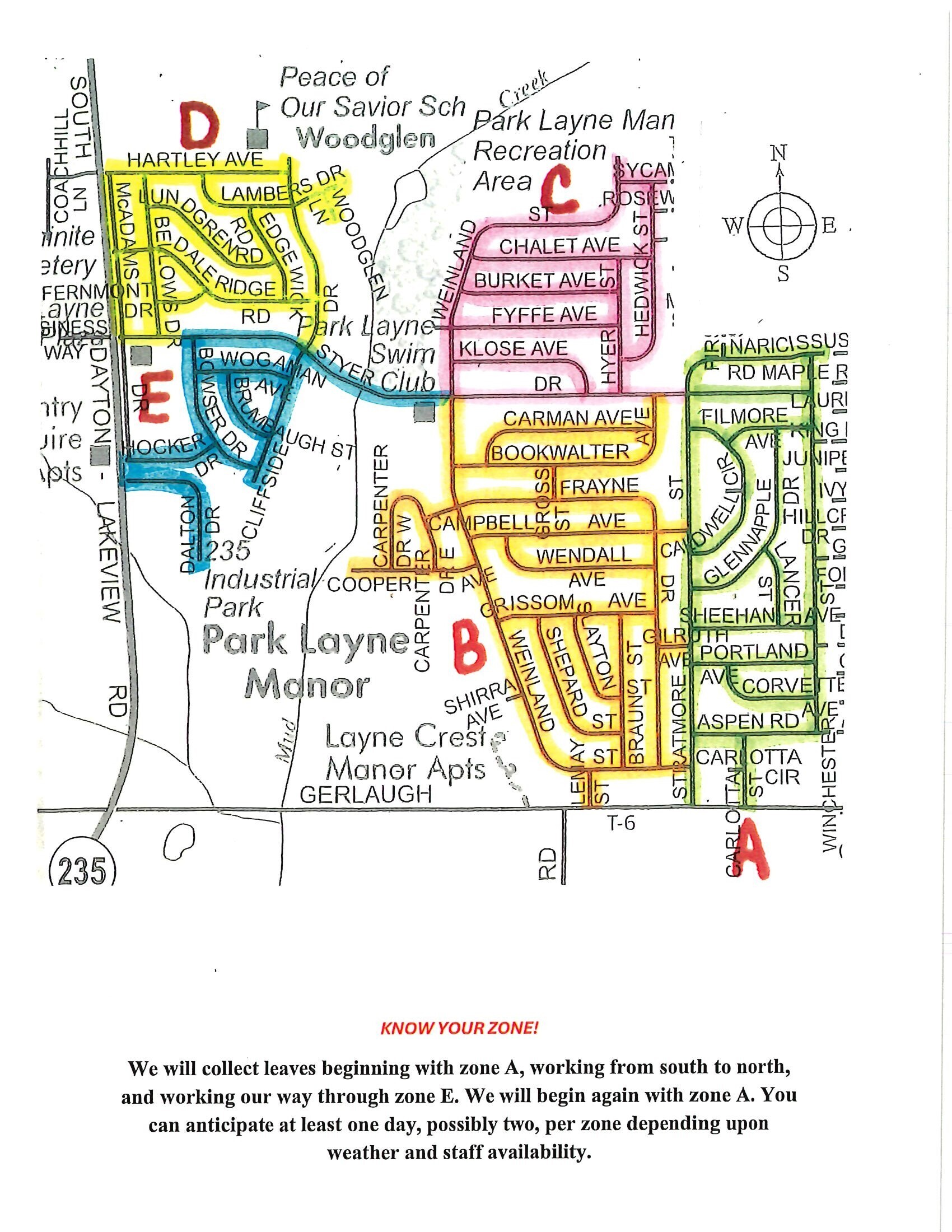 2025 Leaf Collection Map